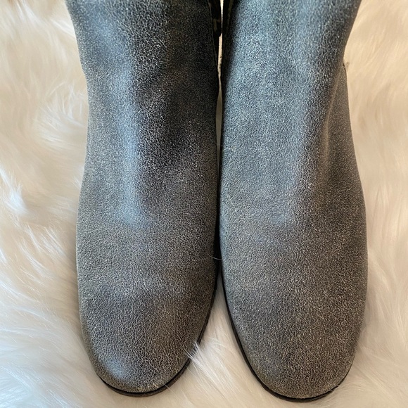 Rare Distressed Grey Sheepskin/Shearling Leather Chanel CC Boots - Size 39 - Picture 7 of 14